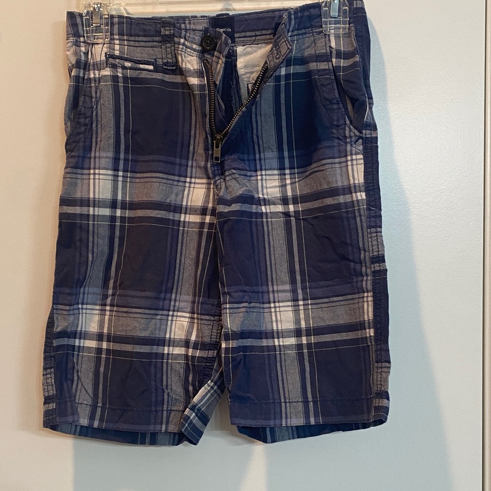 GAP Kids Blue Plaid Shorts, size 10